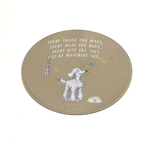 Poodle White Trivet